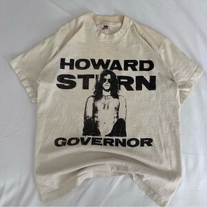 Vintage Howard Stern Governor‎ 90s Single Stitch USA White Tee Shirt Mens Large
